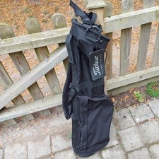 Titleist 2-Way Black Sunday Carry Bag Dual Shoulder Straps with Tags