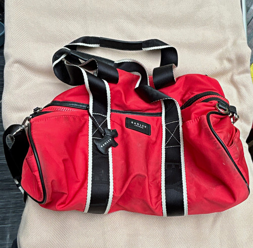 Radley london red nylon duffle - london,