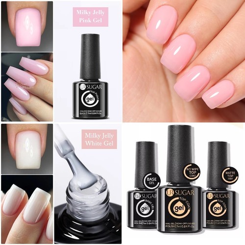 Milky pink white gel - pink, &