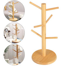 6 Hooks Bamboo Mug Tree