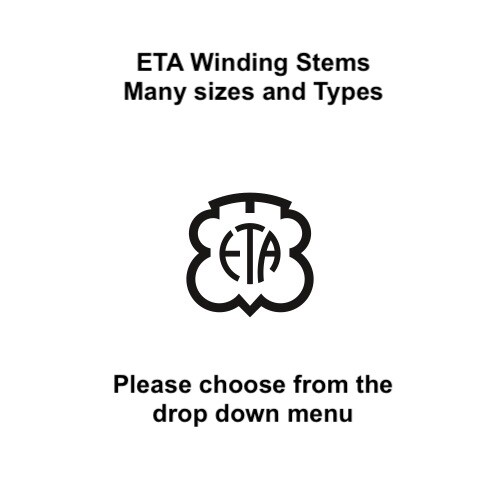 Eta winding stems - eta, 401