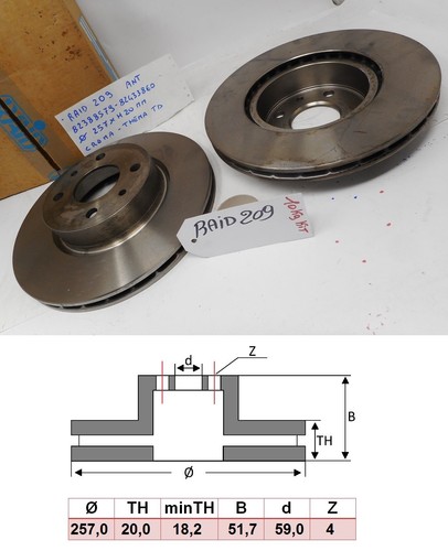 Pair front brake discs - brake,
