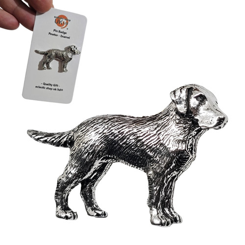 Labrador pin badge pewter - pin,