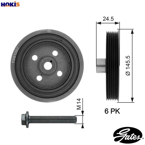 Belt pulley crankshaft - belt,