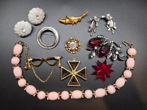 Vintage costume jewelry lot - costume, 10