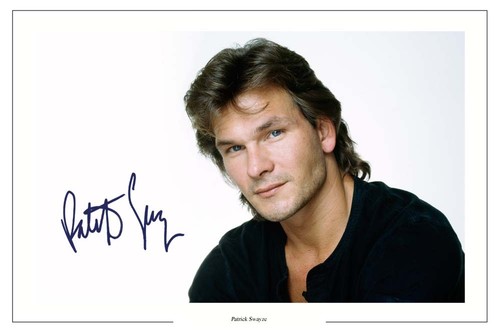 Patrick swayze signed photo - swayze,