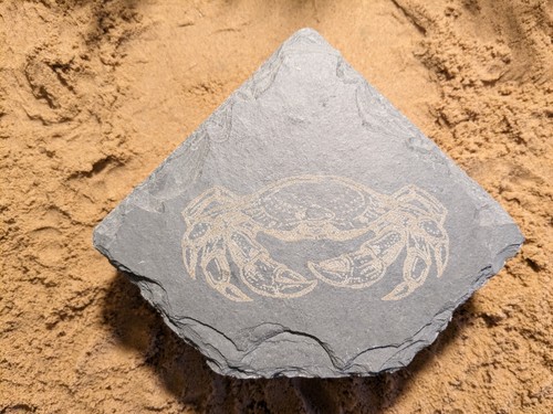 Natural slate laser engraved - slate,