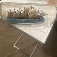 Vintage Glass Bottle With Ship