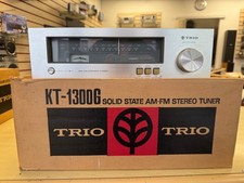 Vintage Trio Kenwood KT-1300G AM-FM Stereo Tuner with original box Working good
