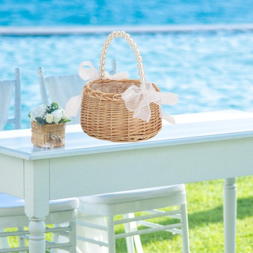 Flower girl basket wedding - basket,