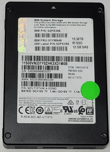 Ibm samsung pm1643 36tb - pm1643, 15.36tb