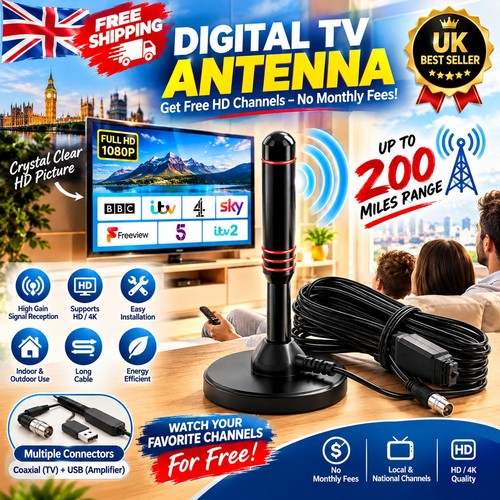 Aerial digital indoor tv - -,