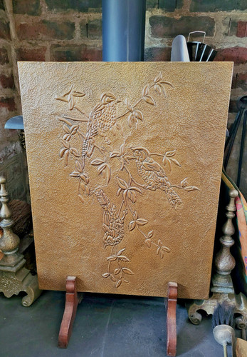 Vintage hammered copper fire - vintage,