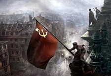 Russian Soldiers raising