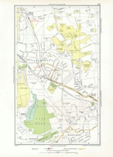 NORTHWOOD. Pinner Eastcote Ruislip Moor Park South Oxhey (Middlesex) 1933 map