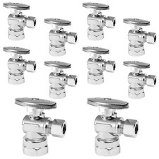 EFIELD 1/4 Turn 1/2" FIP  x 3/8" OD Compression Female Angle Stop Valve Chrome
