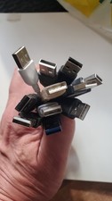 Job Lot of USB Adapter Cables Various Sizes and Connectors and Cables 
