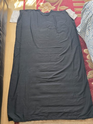Women black kaftan loose - black,