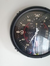 ANTIQUE BLACK FRAMED AVIATION INSTRUMENT WALL CLOCK 