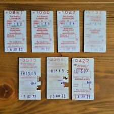 British Rail Tickets (7) 1978 to 1980 London area (see description and photos)