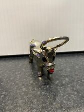Vintage Big Eyed Bull Bottle Opener And Cork Screw Tail - Silver Metal
