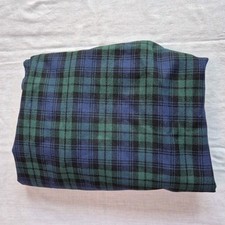 Vintage Check Curtains Vintage Blue & Green Check Curtains 2 pieces unlined 920g