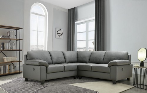 Dark grey genuine leather - dark,