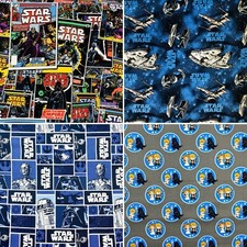 Star Wars Printed Licensed Fabric 100% Cotton Craft Sheet Material 110cm wide
