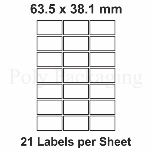 Printer labels per - labels(21,