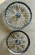 HONDA CRF150 BIG WHEEL  19"/16" DNA WHEELS PAIR BLACK ON BLACK NEW 2007-ON