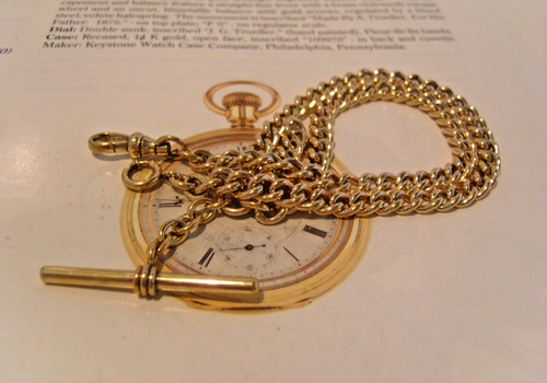 Pocket watch chain 12ct rose - 12ct,