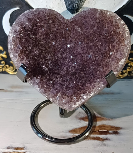 Half polished amethyst druzy - polished,