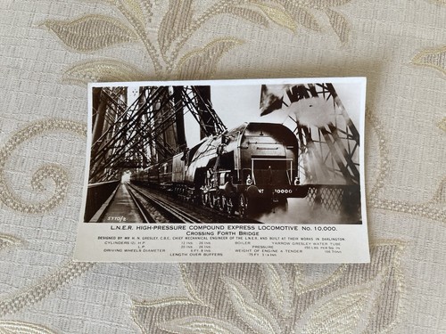 Old railway postcard - postcard,, real