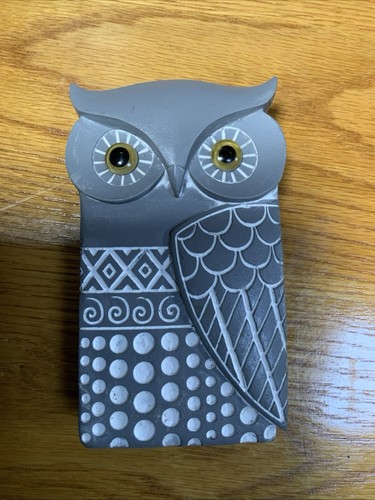 Wooden owl decoration - wooden,
