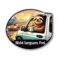 Sloth Sticker Camper Van