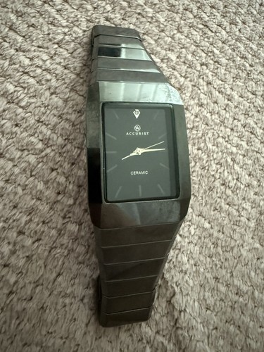 Accurist ceramic black mens - black,