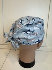 Blue Sharks Tie back 100%