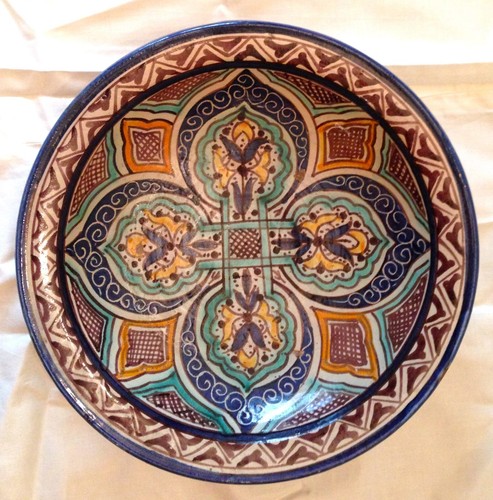 Moorish footed ceramic wall - ceramic,
