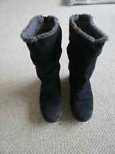 BLACK SUEDE NIKE SENSORY MOTION SYSTEM BOOTS UK SIZE 4.5 VERY GOOD COND 