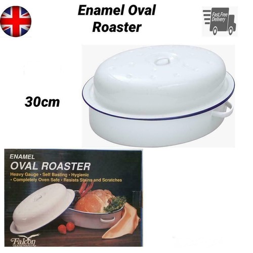30cm oval roaster enamel dish - roaster,