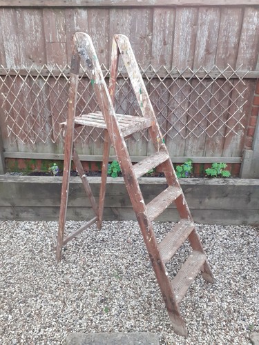 Vintage tread wooden step - 4,