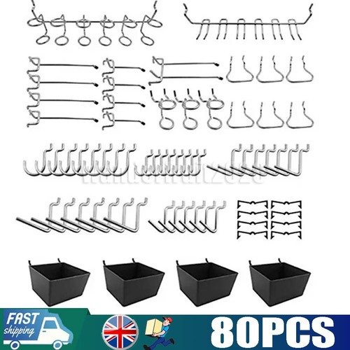 80pcs peg board - hooks, workshop