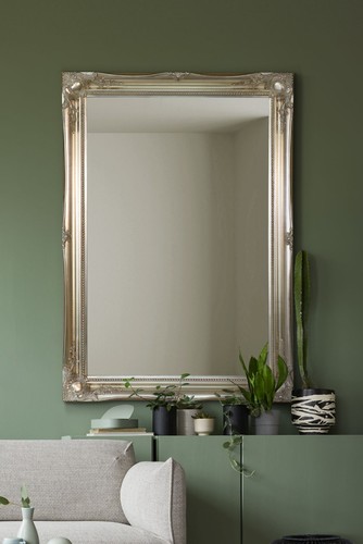 Large mirror silver antique - large,
