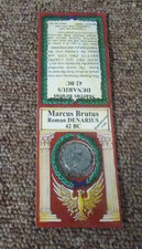 Emperor Marcus Brutus Denarius Ancient Roman Reproduction Pewter Coin