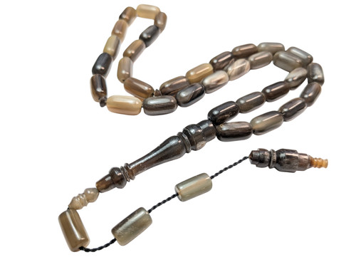Buffalo horn prayer beads - 33,