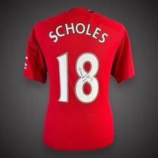 Paul Scholes Hand Signed