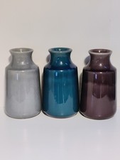 Stylish Vases by Next Modern Set of 3 Ceramic Grey Blue Purple Ceramic Vases