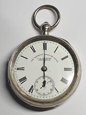 J, G Graves Sheffield Silver Key Wind Pocket Watch Circa 1890
