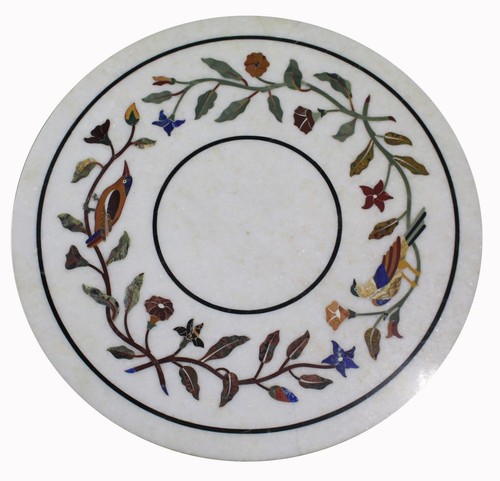 White marble coffee semi - 18",