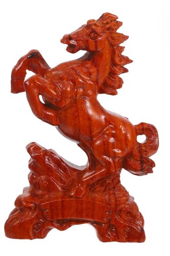 Wooden horse figurine carved - figurine,
